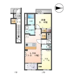 ロコモーション呉羽【2階】の間取り