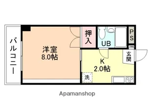 シャポニー五福【1階】の間取り
