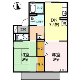 セジュール渡辺【1階】の間取り