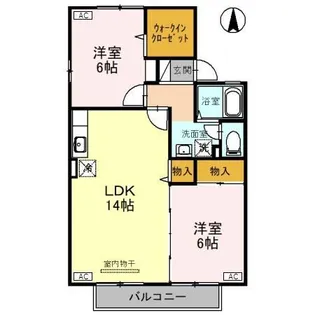 ヴィルヌーブ経堂 B棟【2階】の間取り