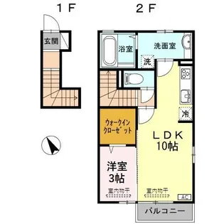 カレンデュラⅡ【2階】の間取り