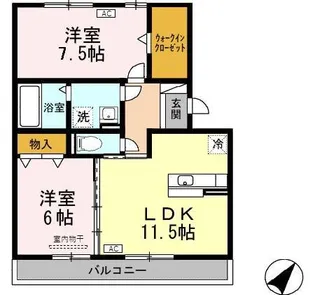 リビングタウン堀川町 A棟【3階】の間取り