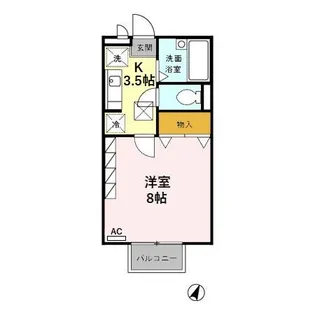 メルベーユ2001【1階】の間取り