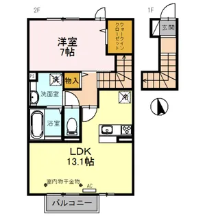 グラン ストリーツ A【2階】の間取り