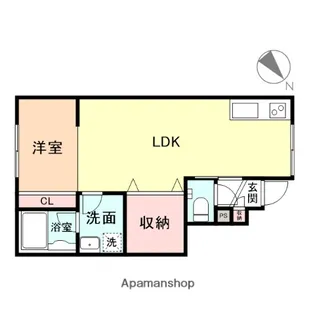 LUX 五福【1階】の間取り