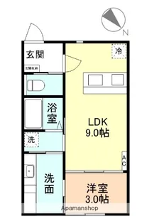 ONE−LEAF CLOVER【103号室】の間取り