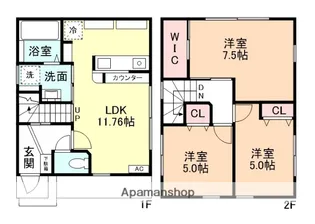 富山県富山市安養坊【一戸建】の間取り