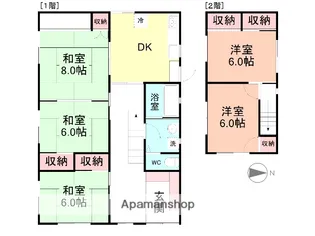 富山県富山市八川【一戸建】の間取り
