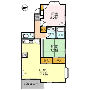 ラ・ファミール・ナガハラ【3階】の間取り