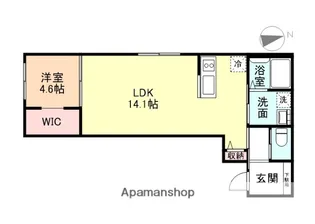 JEUNESSE【201号室】の間取り