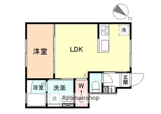 EDGEMOMENT下堀 A棟【102号室】の間取り