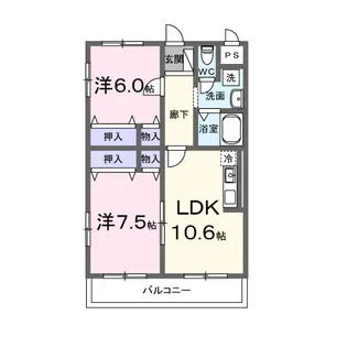 J・フローレンス【3階】の間取り