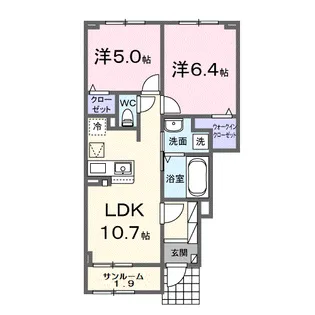 リバティ Ⅰ【1階】の間取り
