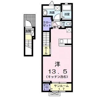 ヴィラージュ・ツボノⅢ【2階】の間取り