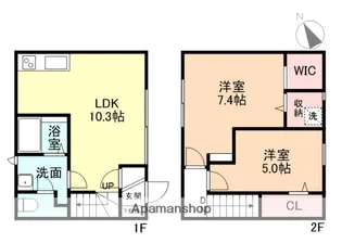 カサーレ蓮町 Ⅱ棟【2階】の間取り