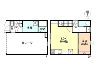 ガレッジ花園町【1階】の間取り