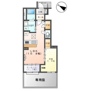 富山市山室アパート【1階】の間取り