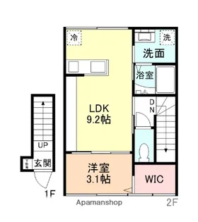 INTEGRAL凪【205号室】の間取り