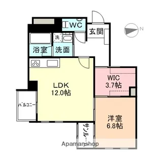 アクシルコート富山駅北【1階】の間取り