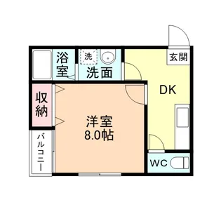ヴィラ上堀【202号室】の間取り