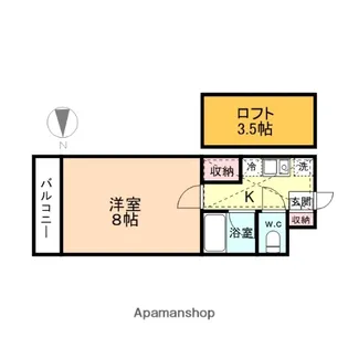 ル・アンジュ五福【301号室】の間取り