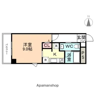 フロンティアイースト【3階】の間取り