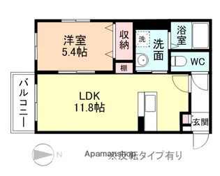 シエルブルー【1階】の間取り