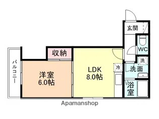 サンフローラ東町【4階】の間取り