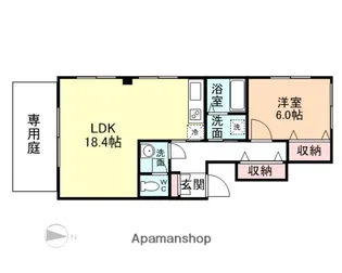 ビュー・パレ布瀬【1階】の間取り