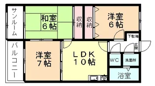 ファミールひらい【3階】の間取り