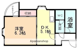 ラ・ヴィラ大沢野【403号室】の間取り