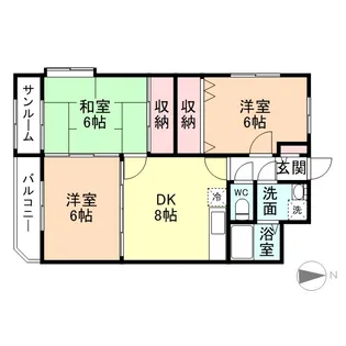ユーミー堀川【302号室】の間取り