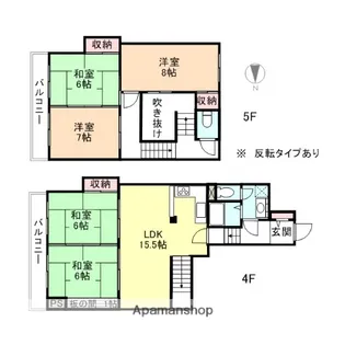 プレジデントステイツ上袋 D棟【4階】の間取り