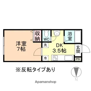 サンハイツ富山A棟【103号室】の間取り
