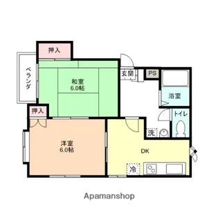 ヴァンベール羽根【202号室】の間取り