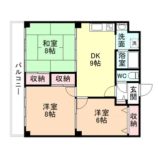 レジデンス新川原【5階】の間取り