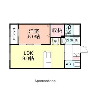 富山県富山市婦中町下轡田【アパート】の間取り
