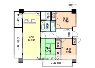 エスカイア永楽町【205号室】の間取り
