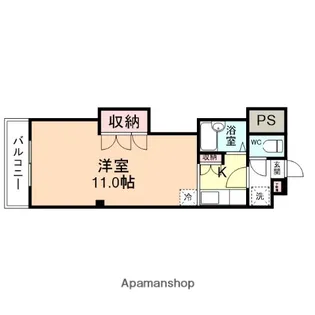 サンシャイン88 A棟【508号室】の間取り