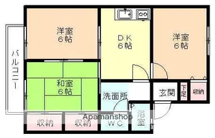 ビューバレー経堂【1階】の間取り