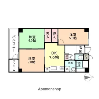 北野ハイツ【1階】の間取り