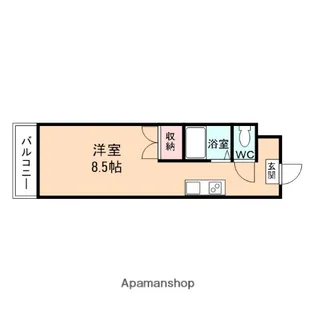 フラットセガワⅡ【203号室】の間取り