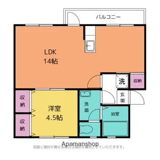 富山県富山市下野新【マンション】の間取り