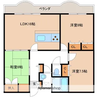 ドルチェ光陽【2階】の間取り