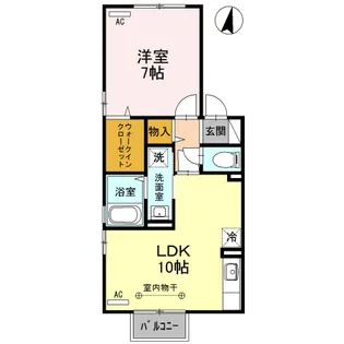 ラ・リヴィエール【2階】の間取り