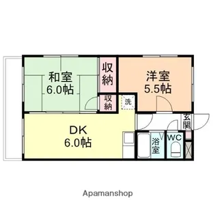 ジョイナス四ツ葉町 A棟【407号室】の間取り