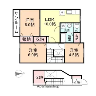 ヴィラ・アエロポールⅣ【2階】の間取り