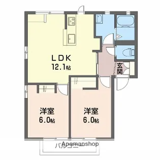 アサナ アルカディア【2階】の間取り