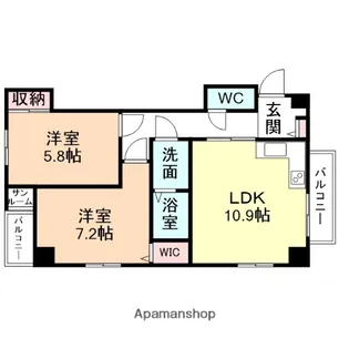 ドルチェ・ヴィータ丸の内【201号室】の間取り