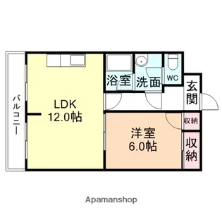 メゾン ドゥ ヴァン上赤江【2階】の間取り